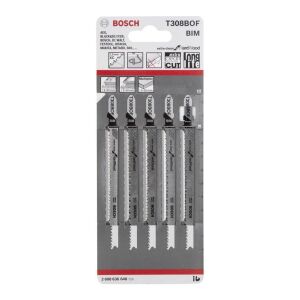 T 308 BOF Kavisli Kesim Sert Ahşap Dekupaj Ucu 5'li 2608636640