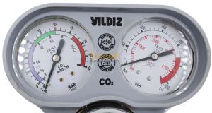 Yıldız 5450S CO2 0-21 L/min. Karbondioksit Basınç Düşürücü Saat