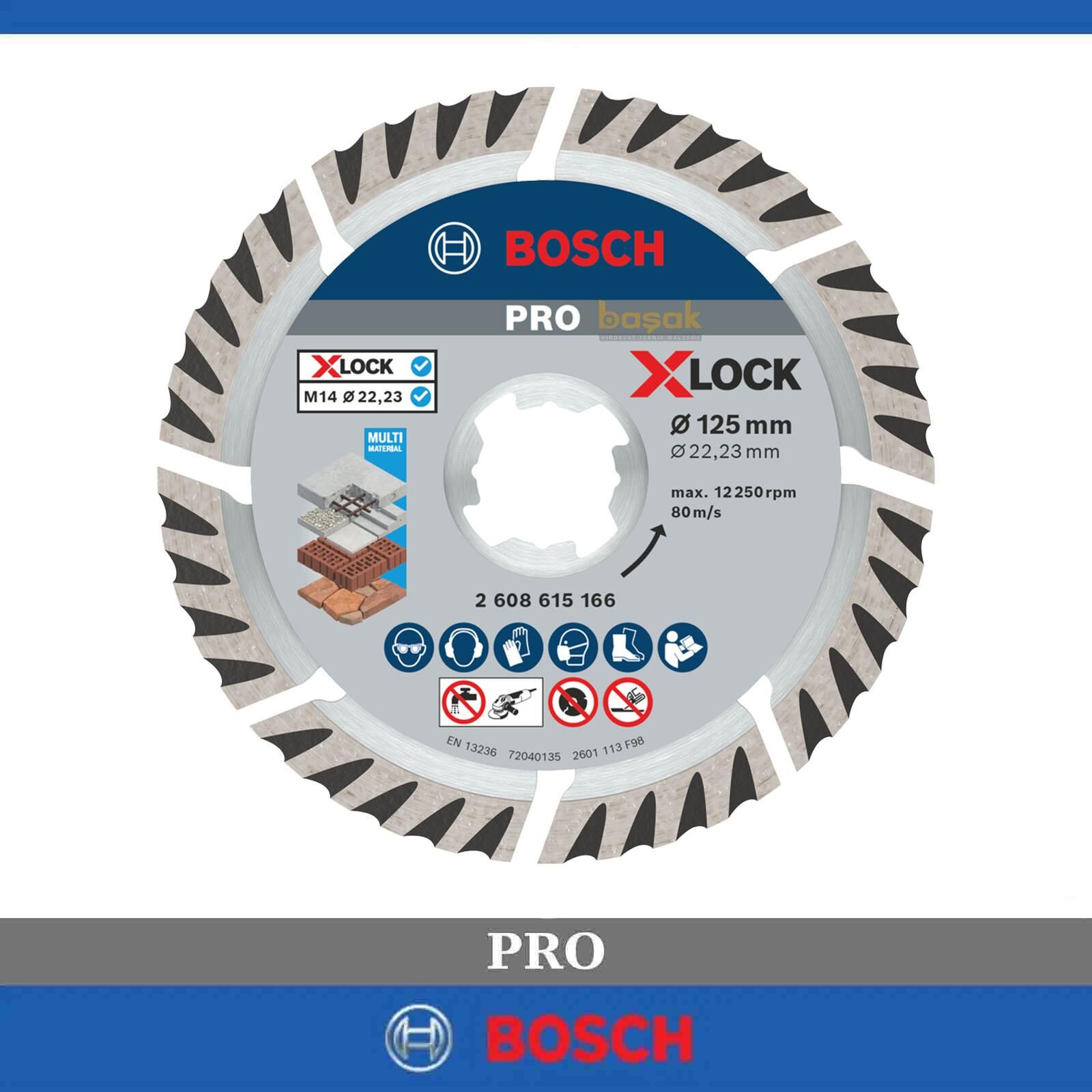 Bosch Pro X-LOCK 125mm Genel Yapı Malzemeleri Elmas Kesme Diski 2608615166
