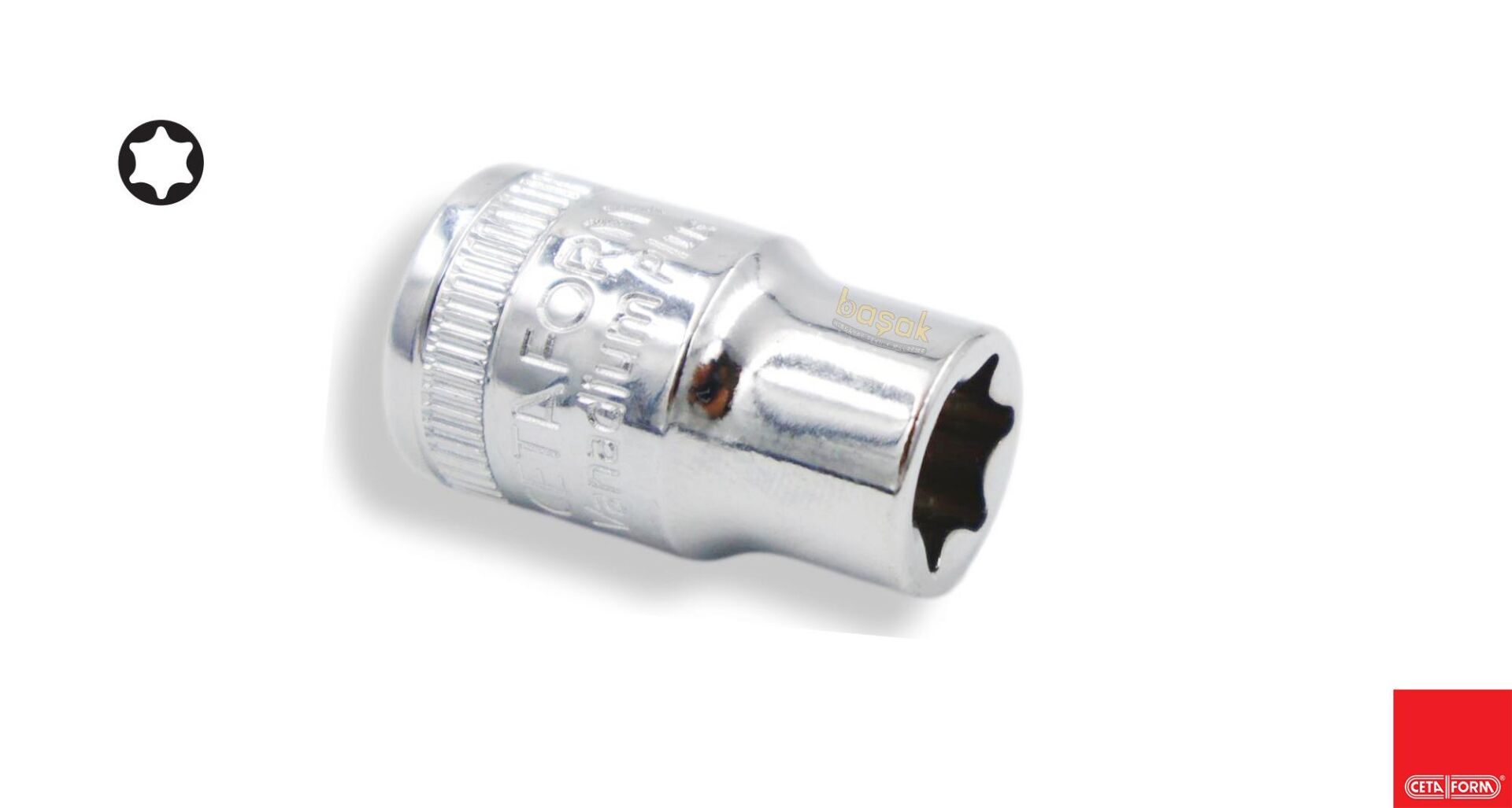 Ceta Form E12 3/8'' Dış Torx Lokma Anahtar C16-12