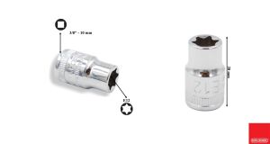 Ceta Form E12 3/8'' Dış Torx Lokma Anahtar C16-12