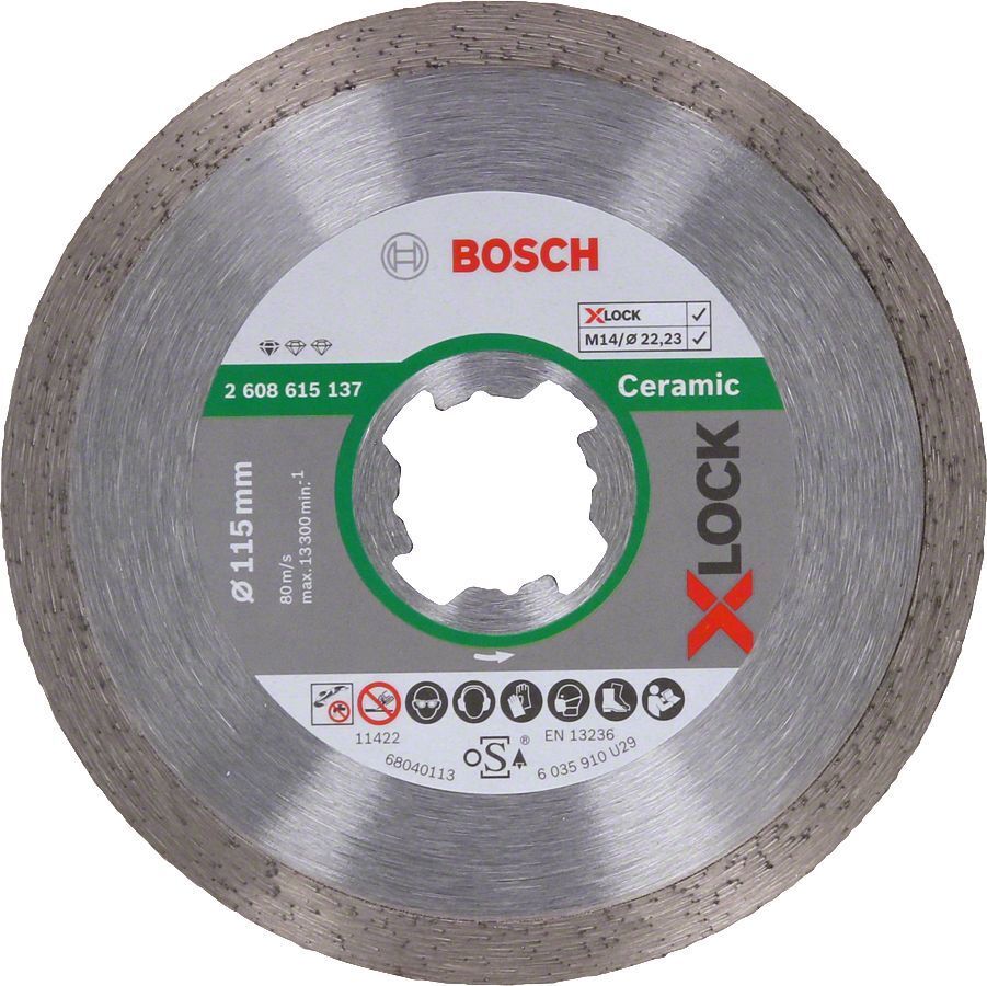 Bosch X-LOCK 115 mm Elmas Seramik Kesme Diski Standart 2608615137