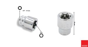 Ceta Form E18 3/8'' Dış Torx Lokma Anahtar C16-18
