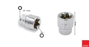 Ceta Form E20 3/8'' Dış Torx Lokma Anahtar C16-20