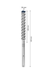 Bosch Expert 26 x 320 mm Yeni Sds Max-8X Delme Ucu 2608900245