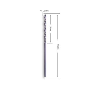 MTE 1,2 mm Taşlanmış Metal Matkap Ucu HSS DIN 338