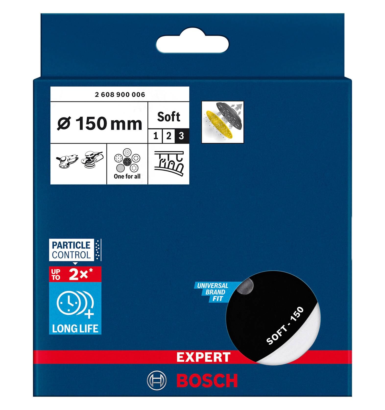 Bosch Expert 150 mm Zımpara Tabanı Yumuşak GET 75-150 2608900006