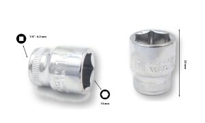 Ceta Form ¼” 14 mm 6 Köşe Lokma Anahtar C02-H140