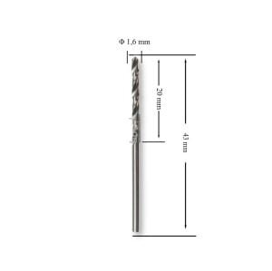 MTE 1,6 mm Taşlanmış Metal Matkap Ucu HSS DIN 338