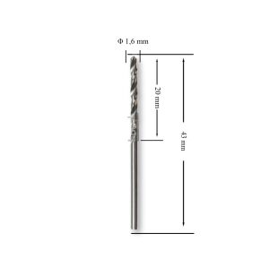 MTE 1,6 mm Taşlanmış Metal Matkap Ucu HSS DIN 338