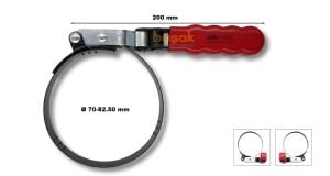 Ceta Form 70-85 mm Metal Bantlı Filtre Sökme Anahtarı Döner Kafa N14-04S1