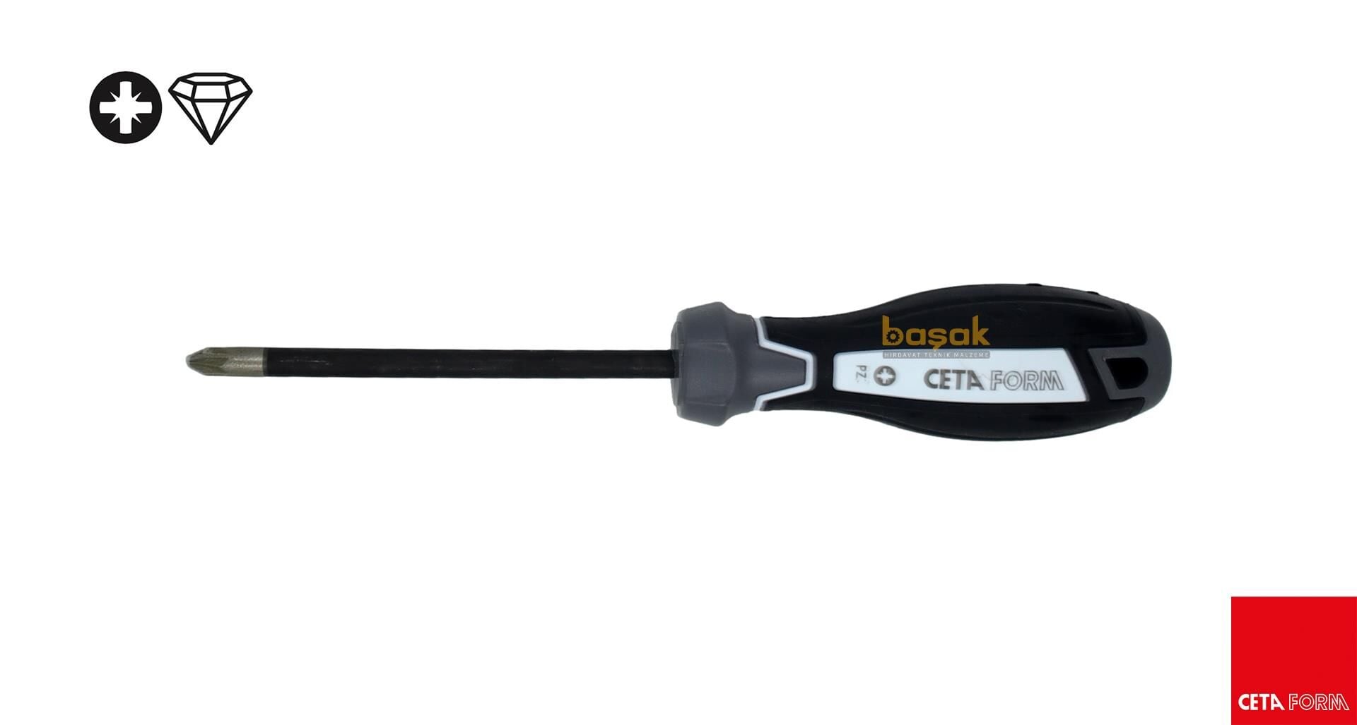 Ceta Form PZ3 x 150 mm Elmas Kayma Önleyici Yıldız Tornavida F17D-003-150