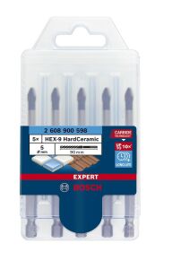 Bosch Expert HEX-9 5 adet 5 mm Sert Seramik Delme Ucu 2608900598