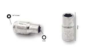 Ceta Form ¼” 6 mm 6 Köşe Lokma Anahtar  C02-H060