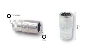 Ceta Form ¼” 8 mm 6 Köşe Lokma Anahtar  C02-H080