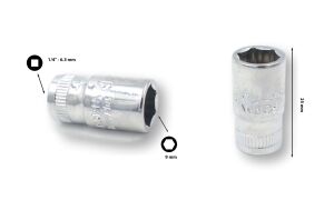 Ceta Form ¼” 9 mm 6 Köşe Lokma Anahtar  C02-H090