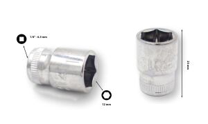 Ceta Form ¼” 12 mm 6 Köşe Lokma Anahtar  C02-H120