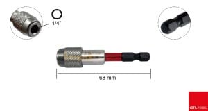 Ceta Form 1/4'' Manyetik Bits Tutucu Darbeli 68 mm BT/01TM