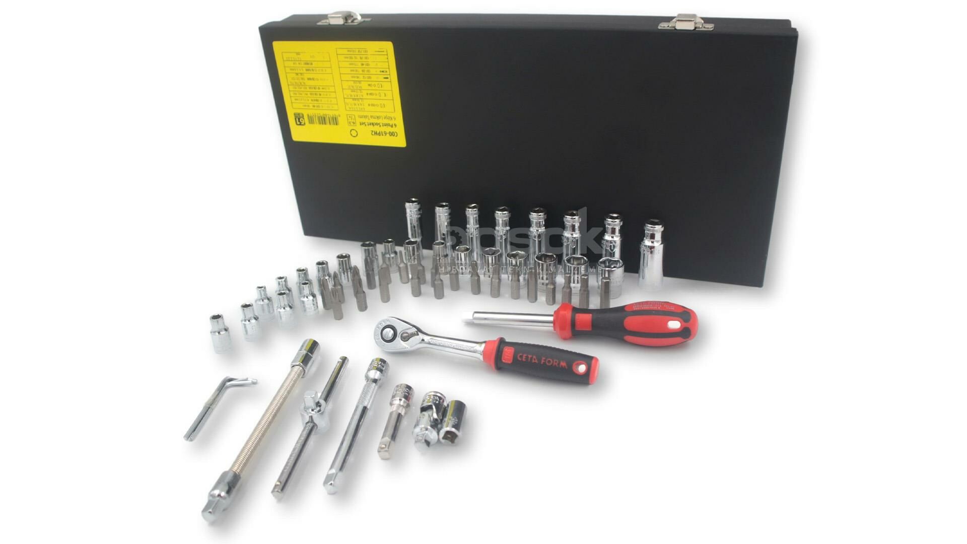 Ceta Form 61 Parça 1/4” Lokma Takımı Metal Çantalı C00-61PH2