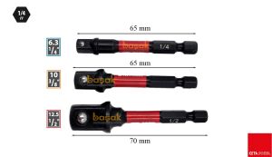 Ceta Form 3 Parça Darbeli Lokma Adaptör Seti BT/7000TMS3
