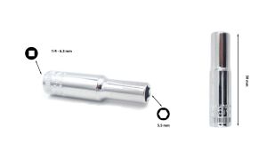 Ceta Form ¼” 5.5 mm 6 Köşe Derin Lokma Anahtar C04-H055