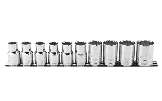 Ceta Form C02A-RB10 10 Parça 1/4” 12 Köşe (Yıldız) Lokma Anahtar Takımı - SAE