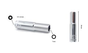 Ceta Form ¼” 7 mm 6 Köşe Derin Lokma Anahtar C04-H070