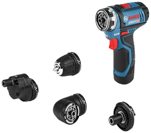 Bosch GSR 12V-15 FC Set (2x2.0Ah) Akülü Vidalama + 3 adaptör 06019F6000