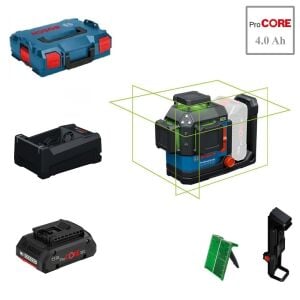 Bosch GLL 18V-120-33 CG 1x4 Ah ProCORE Akülü Yeşil Çizgi Lazer