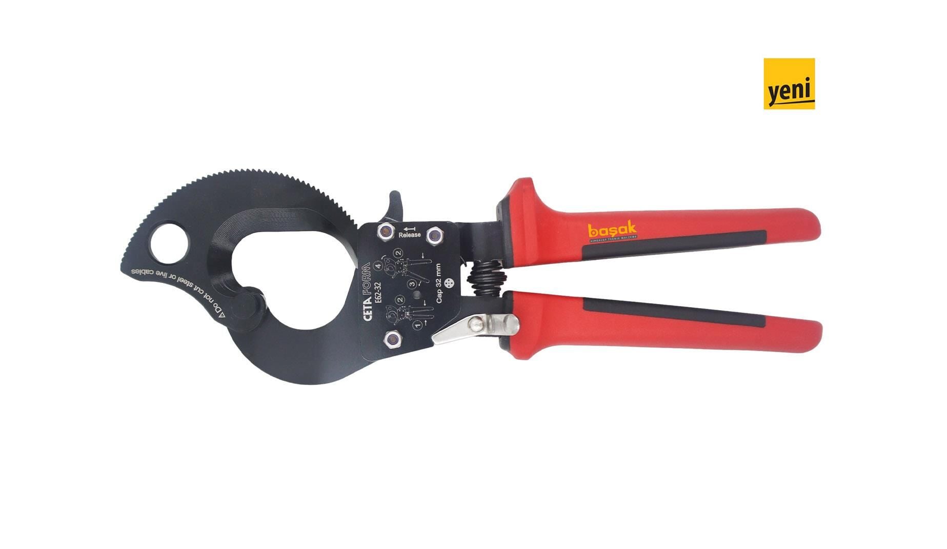 Ceta Form 250 mm ⌀32 mm Cırcırlı Kablo Kesici Makas E62-32