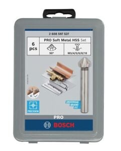 Bosch PRO HSS 6,3-20,5 mm Havşa Matkap Ucu Seti 90° 3 Ağızlı Alüminyum 2608597527