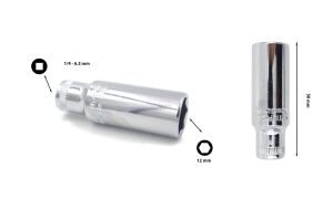 Ceta Form ¼” 12 mm 6 Köşe Derin Lokma Anahtar C04-H120