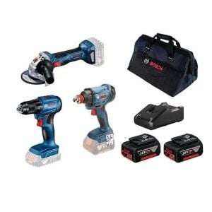Bosch 3'lü Akülü Set GSR 185-LI+GDX 180-LI+GWS 180-LI 2x4 Ah. 0615990N3P