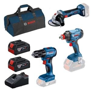Bosch 3'lü Akülü Set GSR 185-LI+GDX 180-LI+GWS 180-LI 2x4 Ah. 0615990N3P