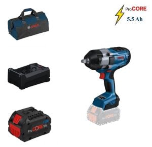 Bosch GDS 18V-1000 1x5,5 Ah ProCORE Akülü 1/2 Darbeli Somun Sıkma Bez Çantalı
