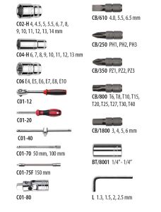 Ceta Form 61 Parça 1/4” Lokma Takımı Plastik Çantalı C00-61PH2