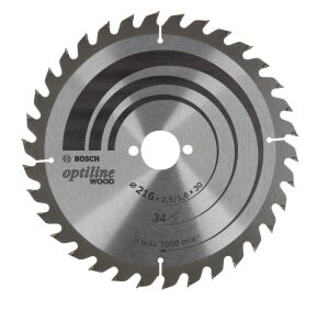 Bosch Optiline 216x30 mm 34 Diş Ahşap Daire Testere 2608838409