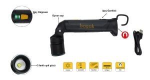 Ceta Form Oynar Başlıklı Led El Feneri 1000 Lümen R10F-TRCH1