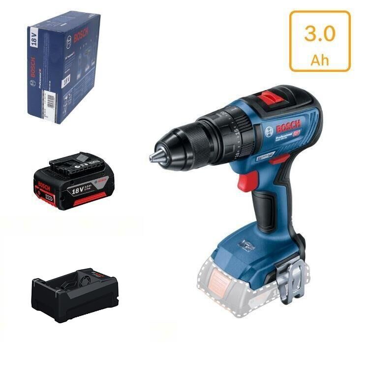 Bosch GSB 18V-90 C 3 Amper Tek Akülü Darbeli Vidalama Makinesi