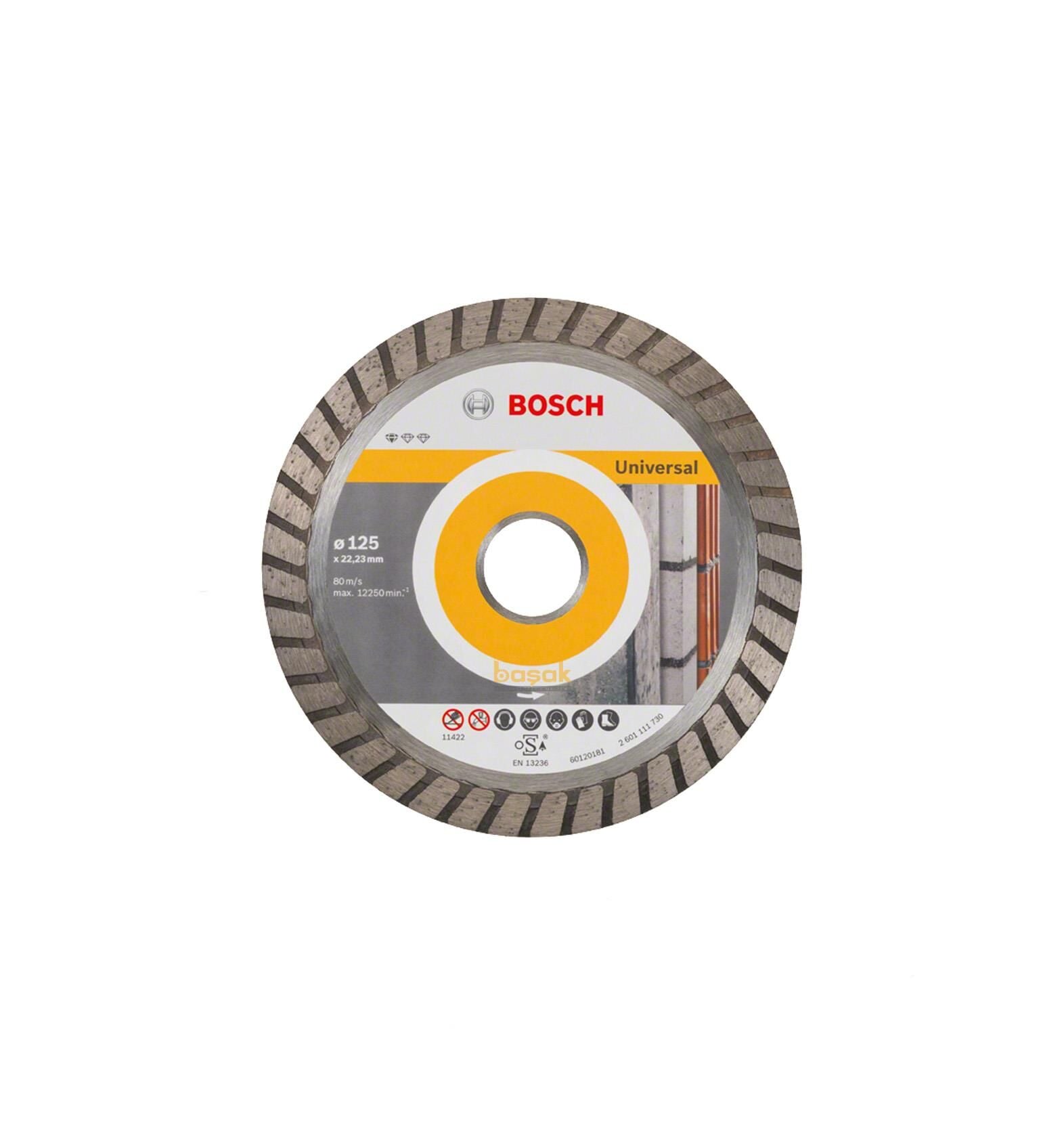 Bosch Tuğla, Harç, Duvar 125 mm Turbo Elmas Kesme Diski 2608602394