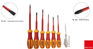 Ceta Form Slimline 7 Parça 1000 Volt VDE İzoleli Düz Yıldız Tornavida Takımı G99-702S