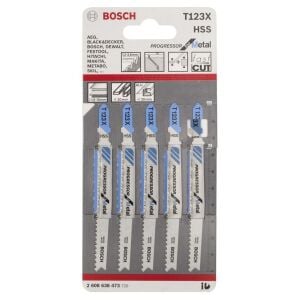 T 123 X Metal İçin Kademeli Dişli Dekupaj Ucu 5'li 2608638473