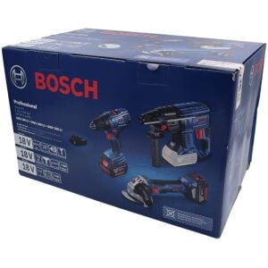 Bosch 3'lü Akülü Set GSR 180 + GBH 180 + GWS 180 2x4 Ah. 0615990M8Y