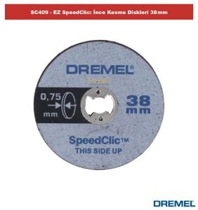 DREMEL SC409 EZ SpeedClic İnce Kesme Diskleri (5 adet) 2615S409JB
