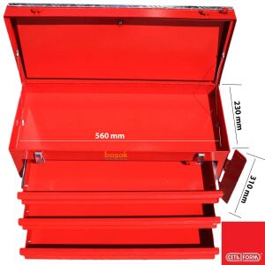 Ceta Form Portatif Boş Takım Sandığı 3 Çekmeceli Tavalı A07-0301