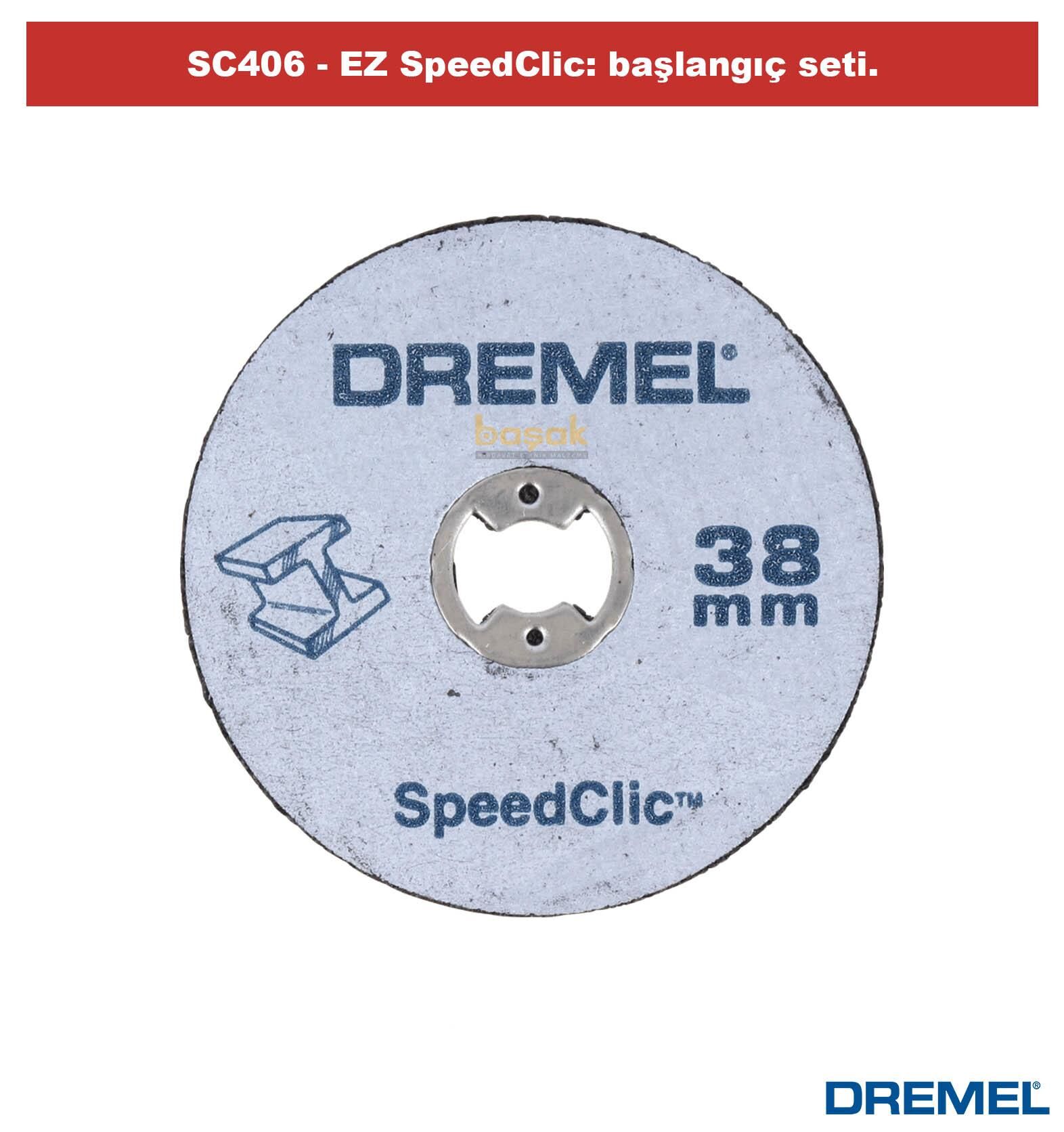 DREMEL SC406 EZ SpeedClic Başlangıç Seti 2 x Disk+1 x Mandren 2615S406JC