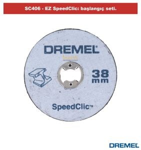 DREMEL SC406 EZ SpeedClic Başlangıç Seti 2 x Disk+1 x Mandren 2615S406JC