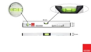Ceta Form 80cm Pro Mıknatıslı Alüminyum Su Terazisi P21-080M