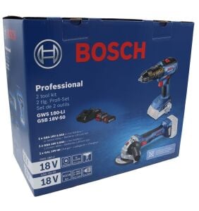 Bosch 2'li Taşlama ve Vidalama Akülü Set GWS 180-LI + GSB 18V-50 0615990M8S