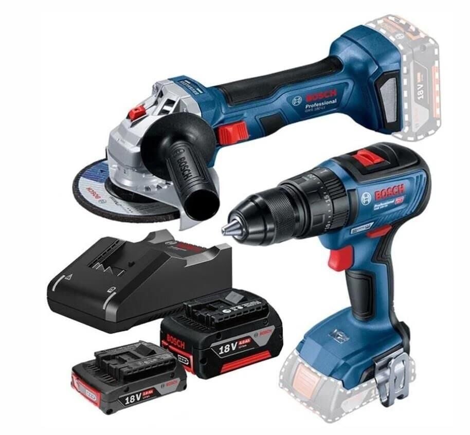 Bosch 2'li Taşlama ve Vidalama Akülü Set GWS 180-LI + GSB 18V-50 0615990M8S